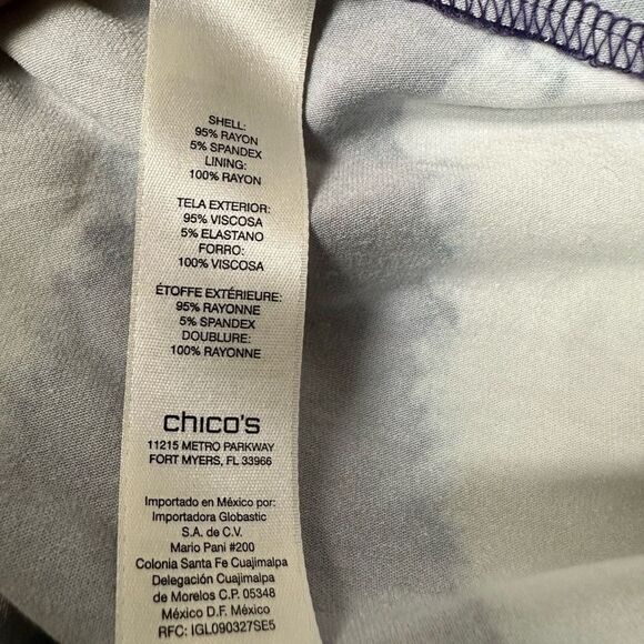 Chicos Women’s Size 2 Bib Maxi Dress Purple Multi Blended Tye Dye Stretch NWT - Picture 2 of 8